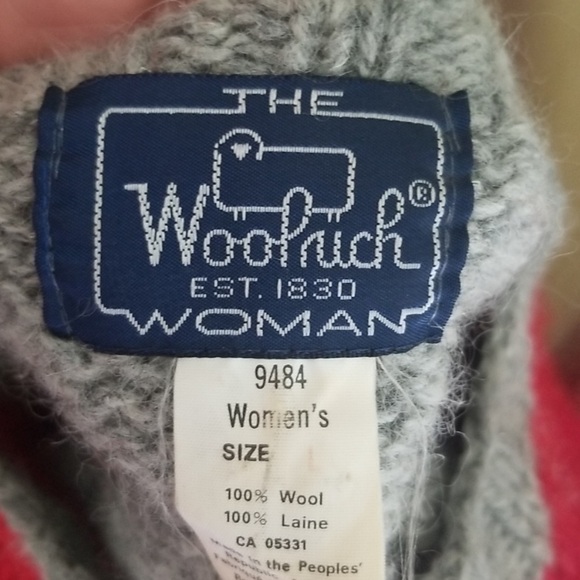 Vintage Woolrich knit pullover sweater Panda Bear bamboo detail 100% pure wool - Picture 7 of 10